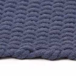 vidaXL Rug Rectangular Cotton Indoor Floor Carpet Mat Rug Multi Colours/Sizes - Navy blue, 180 x 250 cm