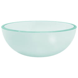 ) vidaXL Basin Tempered Glass Bathroom Sink Basin Multi Colours Multi Sizes - Frosted, 30 x 12 cm (Diam. x H
