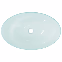 vidaXL Basin Tempered Glass Bathroom Sink Basin Plumbing Fixture Multi Colours - Frosted - Additional view 4