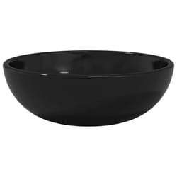 ) vidaXL Basin Tempered Glass Bathroom Sink Basin Multi Colours Multi Sizes - Black, 35 x 12 cm (Diam. x H