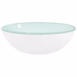 ) vidaXL Basin Tempered Glass Bathroom Sink Basin Multi Colours Multi Sizes - White, 35 x 12 cm (Diam. x H