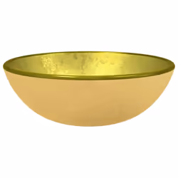 ) vidaXL Basin Tempered Glass Bathroom Sink Basin Multi Colours Multi Sizes - Gold, 35 x 12 cm (Diam. x H