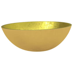 vidaXL Basin Glass Bathroom Washroom Sink Bowl Plumbing Fixture Multi Colours - Gold