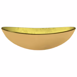 vidaXL Basin Tempered Glass Bathroom Sink Basin Plumbing Fixture Multi Colours - Gold