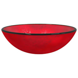 vidaXL Basin Tempered Glass Bathroom Sink Basin Multi Colours Multi Sizes - red, 42 x 14 cm
