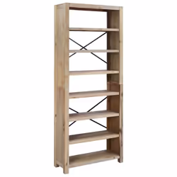 vidaXL Solid Wood Acacia Bookcase Display Shelf Storage Cabinet Multi Sizes - 80 x 30 x 200 cm - Additional view 8
