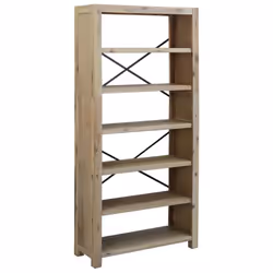 vidaXL Solid Wood Acacia Bookcase Display Shelf Storage Cabinet Multi Sizes - 80 x 30 x 170 cm - Additional view 8