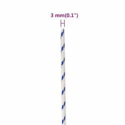 Marine Rope Dock Coil Boat Line Polypropylene Rope Multi Sizes Multi Colours - white and blue, 3 mm/ 500 m - Additional view 3