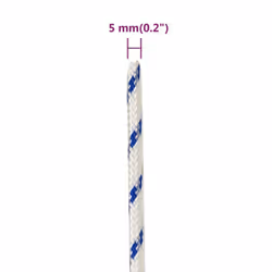 Marine Rope Dock Coil Boat Line Polypropylene Rope Multi Sizes Multi Colours - white and blue, 5 mm/ 25 m - Additional view 3