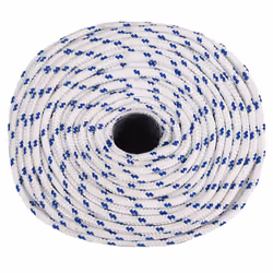 Marine Rope Dock Coil Boat Line Polypropylene Rope Multi Sizes Multi Colours - white and blue, 8 mm/ 50 m - Additional view 2