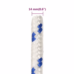 Marine Rope Dock Coil Boat Line Polypropylene Rope Multi Sizes Multi Colours - white and blue, 14 mm/ 25 m - Additional view 3