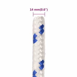 Marine Rope Dock Coil Boat Line Polypropylene Rope Multi Sizes Multi Colours - white and blue, 14 mm/ 100 m - Additional view 5