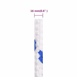 Marine Rope Dock Coil Boat Line Polypropylene Rope Multi Sizes Multi Colours - white and blue, 16 mm/ 25 m - Additional view 5