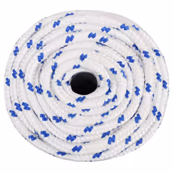 Marine Rope Dock Coil Boat Line Polypropylene Rope Multi Sizes Multi Colours - white and blue, 16 mm/ 100 m - Additional view 2
