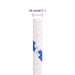 Marine Rope Dock Coil Boat Line Polypropylene Rope Multi Sizes Multi Colours - white and blue, 18 mm/ 25 m - Additional view 3