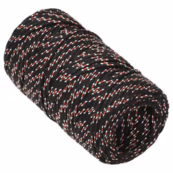 Marine Rope Dock Coil Boat Line Polypropylene Rope Multi Sizes Multi Colours - black and red, 2 mm/ 25 m - Additional view 2