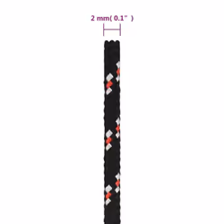 Marine Rope Dock Coil Boat Line Polypropylene Rope Multi Sizes Multi Colours - black and red, 2 mm/ 25 m - Additional view 5