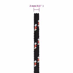Marine Rope Dock Coil Boat Line Polypropylene Rope Multi Sizes Multi Colours - black and red, 2 mm/ 250 m - Additional view 3