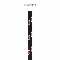 Marine Rope Dock Coil Boat Line Polypropylene Rope Multi Sizes Multi Colours - black and red, 2 mm/ 500 m - Additional view 5