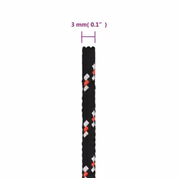 Marine Rope Dock Coil Boat Line Polypropylene Rope Multi Sizes Multi Colours - black and red, 3 mm/ 50 m - Additional view 3