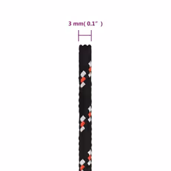 Marine Rope Dock Coil Boat Line Polypropylene Rope Multi Sizes Multi Colours - black and red, 3 mm/ 100 m - Additional view 5