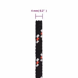 Marine Rope Dock Coil Boat Line Polypropylene Rope Multi Sizes Multi Colours - black and red, 4 mm/ 25 m - Additional view 3