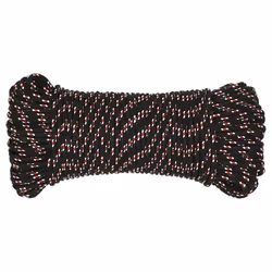 Marine Rope Dock Coil Boat Line Polypropylene Rope Multi Sizes Multi Colours - black and red, 5 mm/ 100 m - Additional view 2