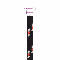 Marine Rope Dock Coil Boat Line Polypropylene Rope Multi Sizes Multi Colours - black and red, 5 mm/ 250 m - Additional view 5