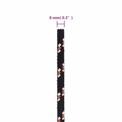 Marine Rope Dock Coil Boat Line Polypropylene Rope Multi Sizes Multi Colours - black and red, 8 mm/ 250 m - Additional view 5