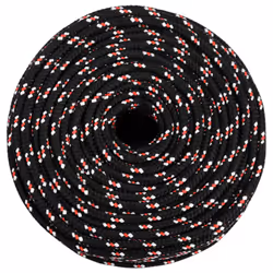 Marine Rope Dock Coil Boat Line Polypropylene Rope Multi Sizes Multi Colours - black and red, 10 mm/ 25 m - Additional view 2