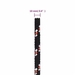 Marine Rope Dock Coil Boat Line Polypropylene Rope Multi Sizes Multi Colours - black and red, 10 mm/ 25 m - Additional view 5