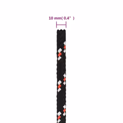 Marine Rope Dock Coil Boat Line Polypropylene Rope Multi Sizes Multi Colours - black and red, 10 mm/ 500 m - Additional view 5