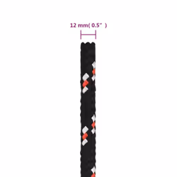Marine Rope Dock Coil Boat Line Polypropylene Rope Multi Sizes Multi Colours - black and red, 12 mm/ 25 m - Additional view 5