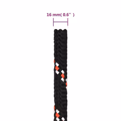 Marine Rope Dock Coil Boat Line Polypropylene Rope Multi Sizes Multi Colours - black and red, 16 mm/ 100 m - Additional view 3