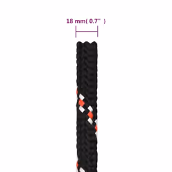 Marine Rope Dock Coil Boat Line Polypropylene Rope Multi Sizes Multi Colours - black and red, 18 mm/ 25 m - Additional view 3