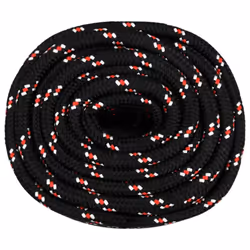 Marine Rope Dock Coil Boat Line Polypropylene Rope Multi Sizes Multi Colours - black and red, 20 mm/ 25 m - Additional view 2