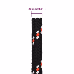 Marine Rope Dock Coil Boat Line Polypropylene Rope Multi Sizes Multi Colours - black and red, 20 mm/ 25 m - Additional view 3