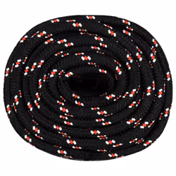 Marine Rope Dock Coil Boat Line Polypropylene Rope Multi Sizes Multi Colours - black and red, 20 mm/ 100 m - Additional view 2