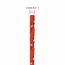 Marine Rope Dock Coil Boat Line Polypropylene Rope Multi Sizes Multi Colours - red, 2 mm/ 25 m - Additional view 5