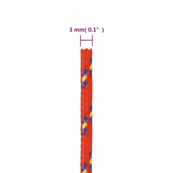 Marine Rope Dock Coil Boat Line Polypropylene Rope Multi Sizes Multi Colours - red, 3 mm/ 250 m - Additional view 5