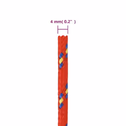 Marine Rope Dock Coil Boat Line Polypropylene Rope Multi Sizes Multi Colours - red, 4 mm/ 250 m - Additional view 5