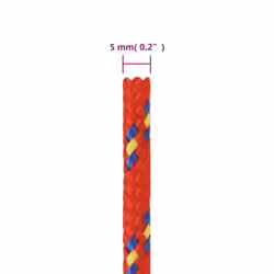 Marine Rope Dock Coil Boat Line Polypropylene Rope Multi Sizes Multi Colours - red, 5 mm/ 25 m - Additional view 3