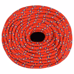 Marine Rope Dock Coil Boat Line Polypropylene Rope Multi Sizes Multi Colours - red, 6 mm/ 250 m