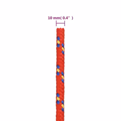 Marine Rope Dock Coil Boat Line Polypropylene Rope Multi Sizes Multi Colours - red, 10 mm/ 25 m - Additional view 5