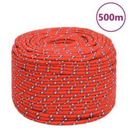 Marine Rope Dock Coil Boat Line Polypropylene Rope Multi Sizes Multi Colours - red, 10 mm/ 500 m