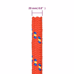 Marine Rope Dock Coil Boat Line Polypropylene Rope Multi Sizes Multi Colours - red, 20 mm/ 50 m - Additional view 5