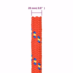 Marine Rope Dock Coil Boat Line Polypropylene Rope Multi Sizes Multi Colours - red, 20 mm/ 100 m - Additional view 5