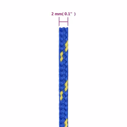 Marine Rope Dock Coil Boat Line Polypropylene Rope Multi Sizes Multi Colours - blue, 2 mm/ 500 m - Additional view 3