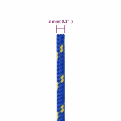 Marine Rope Dock Coil Boat Line Polypropylene Rope Multi Sizes Multi Colours - blue, 3 mm/ 100 m - Additional view 3