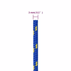 Marine Rope Dock Coil Boat Line Polypropylene Rope Multi Sizes Multi Colours - blue, 3 mm/ 500 m - Additional view 3